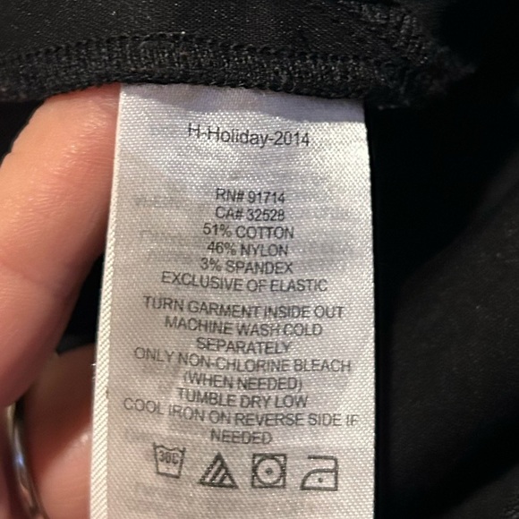 50%off w♥️ Armani Exchange Skinny Black pant back zipper ankle zipper 2 #67 - Picture 5 of 6